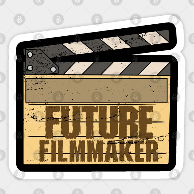 Gift for Filmakers, Film School Students Future Filmmaker Sticker by Riffize